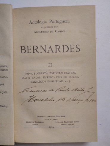 ANTOLOGIA PORTUGUESA  BERNARDES