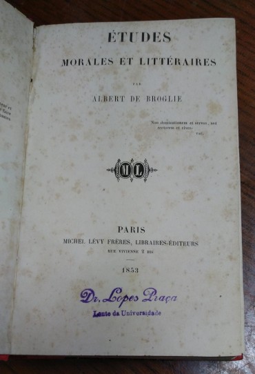 ÉTUDES MORALES ET LITTERAIRES