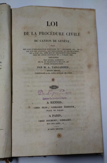 LOI DE LA PROCEDURE CIVILE