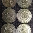 Seis moedas de 100 escudos da Republica Portuguesa Açores 1986