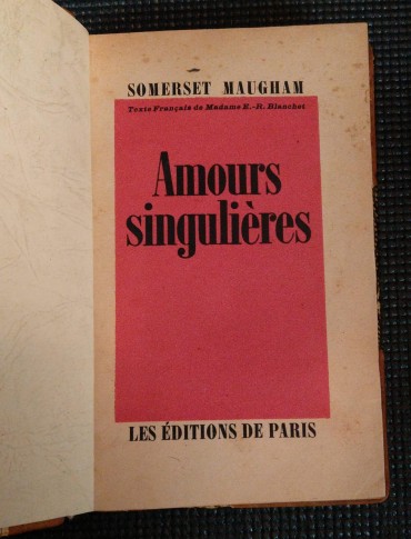 AMOURS SINGULIÈRES