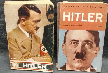 Lote de dois volumes da biografia de Hitler 