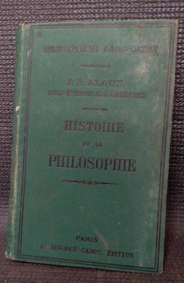 HISTOIRE DE LA PHILOSOPHIE