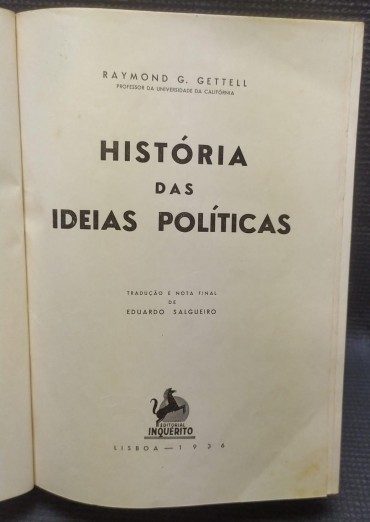 «História das Ideias Políticas»