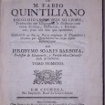 Instituições Oratorias de M. Fabio Quintiliano (Tomo I)