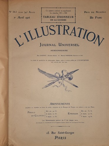 L´Illustration, Journal Universel (Inicio 1916)