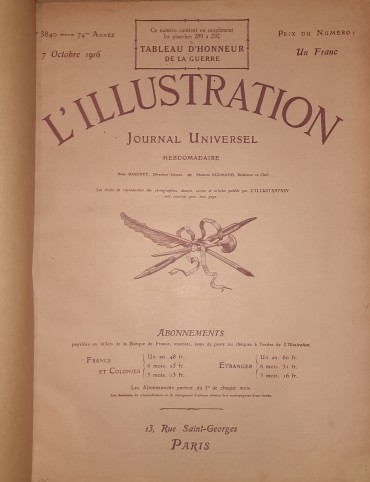 L´Illustration, Journal Universel (1916)