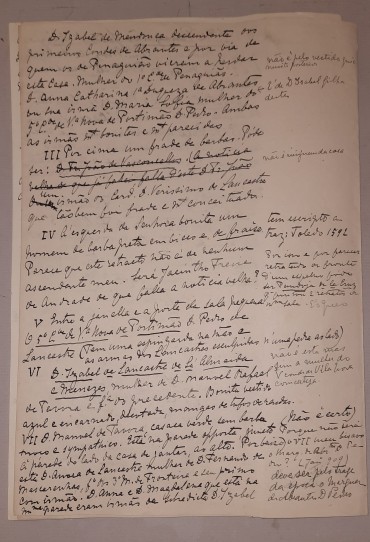 Manuscrito com 4 páginas ( Marquês de Abrantes)	