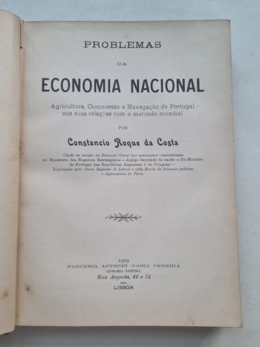 PROBLEMAS DA ECONOMIA NACIONAL