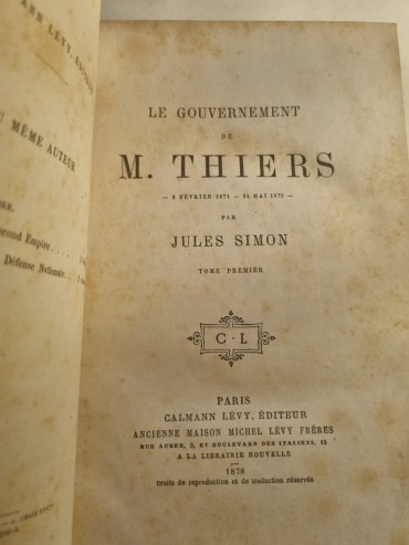 LE GOUVERNEMENT DE M.THIERS