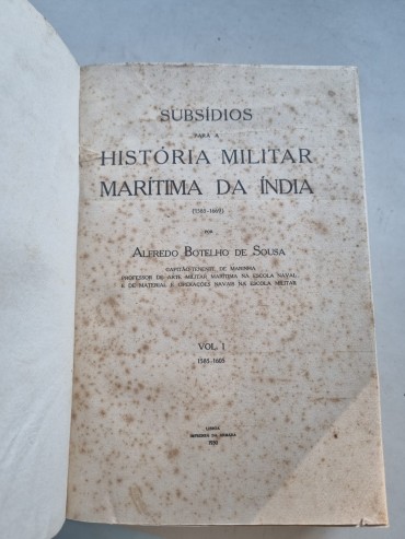 SUBSÍDIOS PARA A HISTÓRIA MILITAR MARÍTIMA DA ÍNDIA