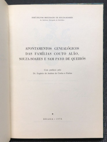 «Apontamentos Genealógicos das Famílias Couto Alão, Souza-Soares e Sam Pao de Queirós»