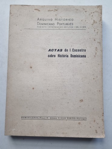 ACTAS DO I ENCONTRO SOBRE HISTÓRIA DOMINICANA