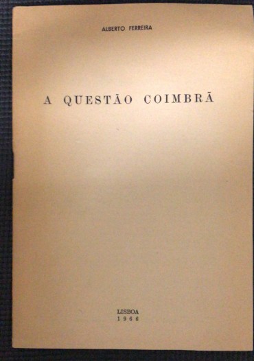 «A Questão Coimbrã»