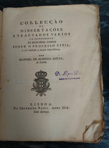 COLECÇÃO DE DISSERTAÇÕES E TRACTADOS VARIOS