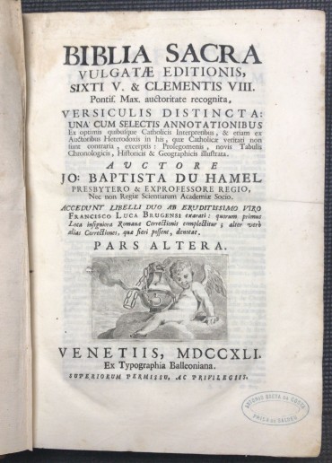 «Biblia Sacra Tom II - 1741 »