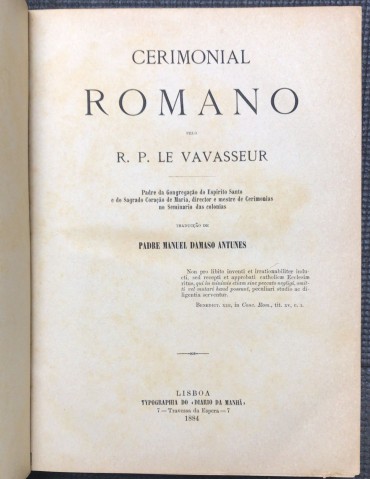 «Cerimonial Romano - 1884»