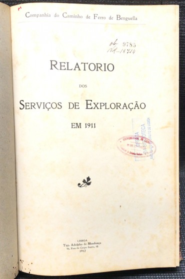 «Relatório dos Serviços de Exploração em 1911»