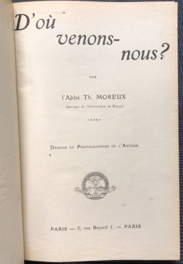 «D' Oú Venons Nous ou Allons Nous»